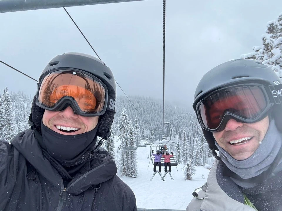 Dr. Jayson and Dr. Taylor had a blast Saturday skiing up on the mountain