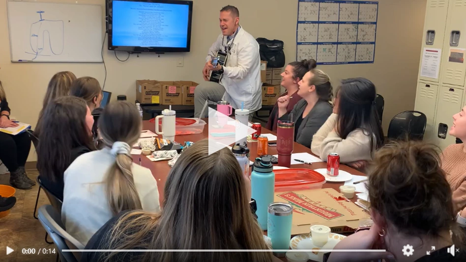 Dr. Jayson leading our team training